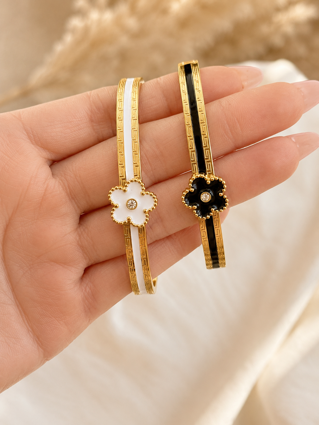 Midnight Clover Bangle