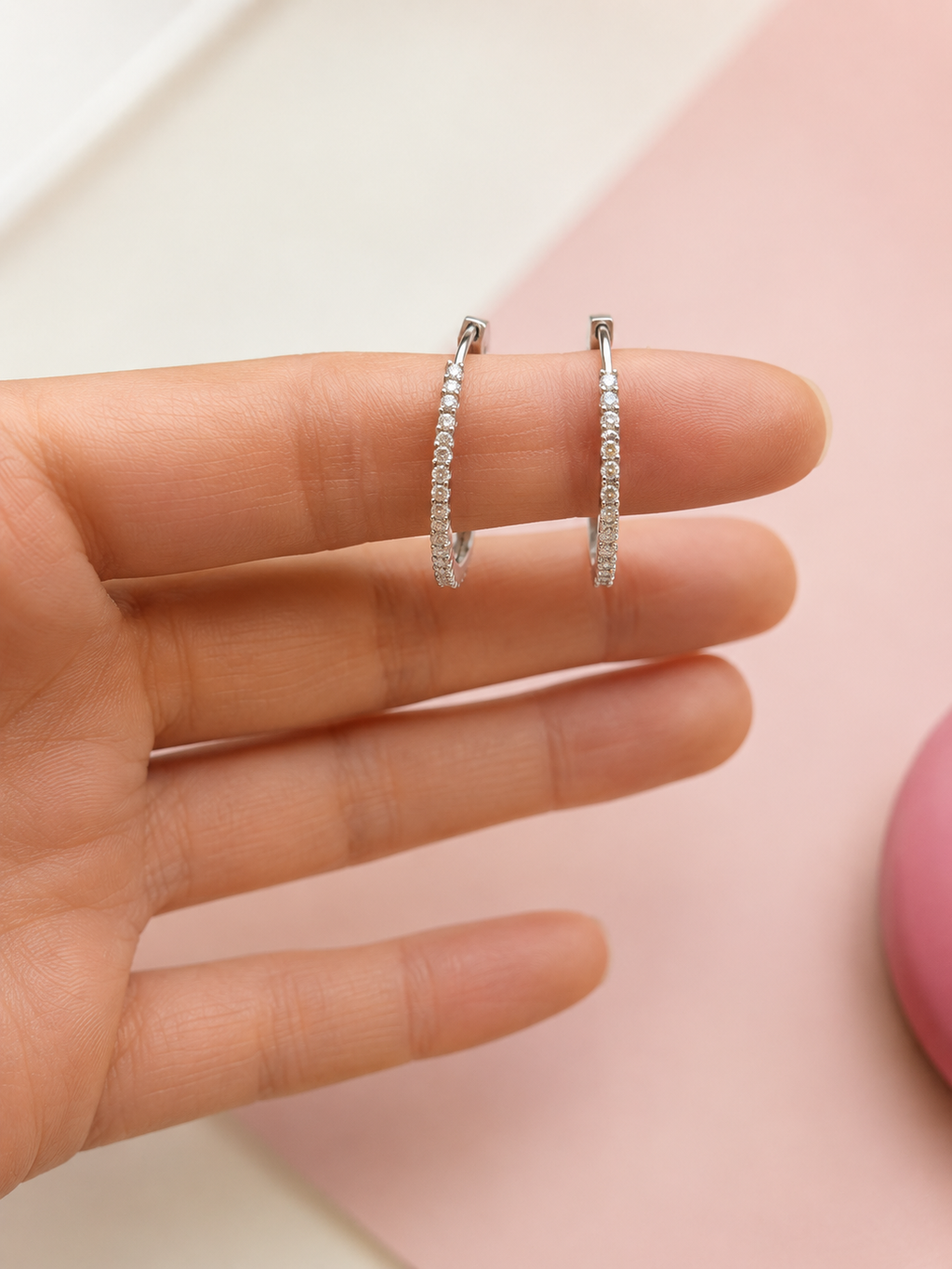 Starlight Moissanite Hoop Earrings