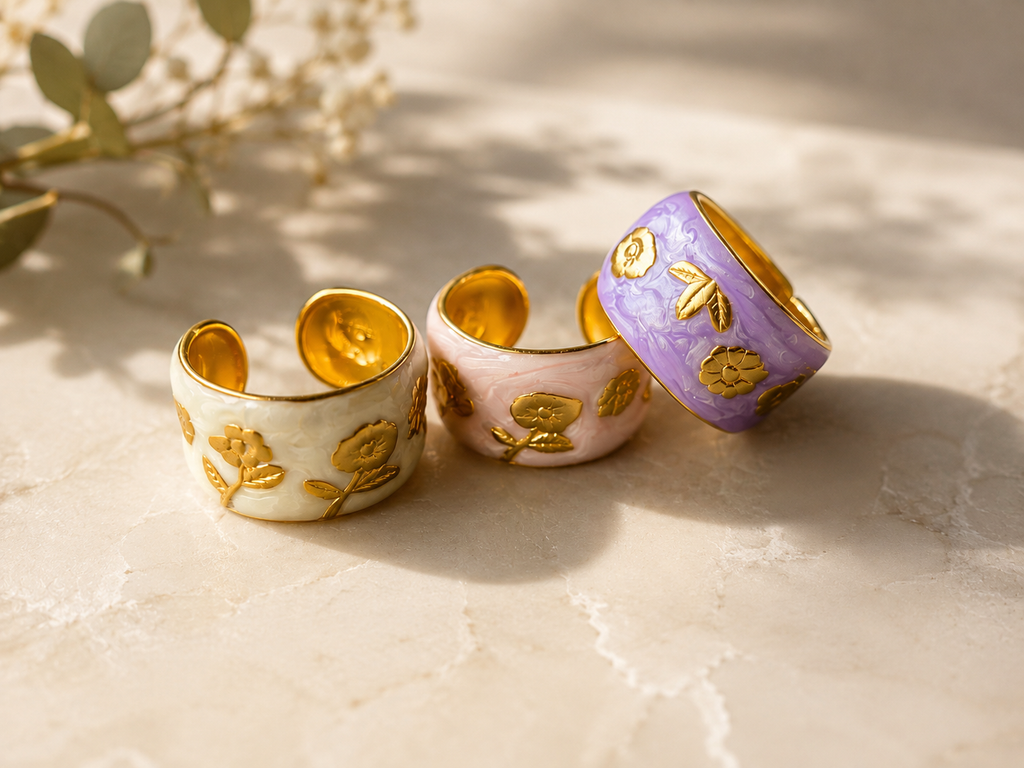 Wild Child Enamel Cuff Ring