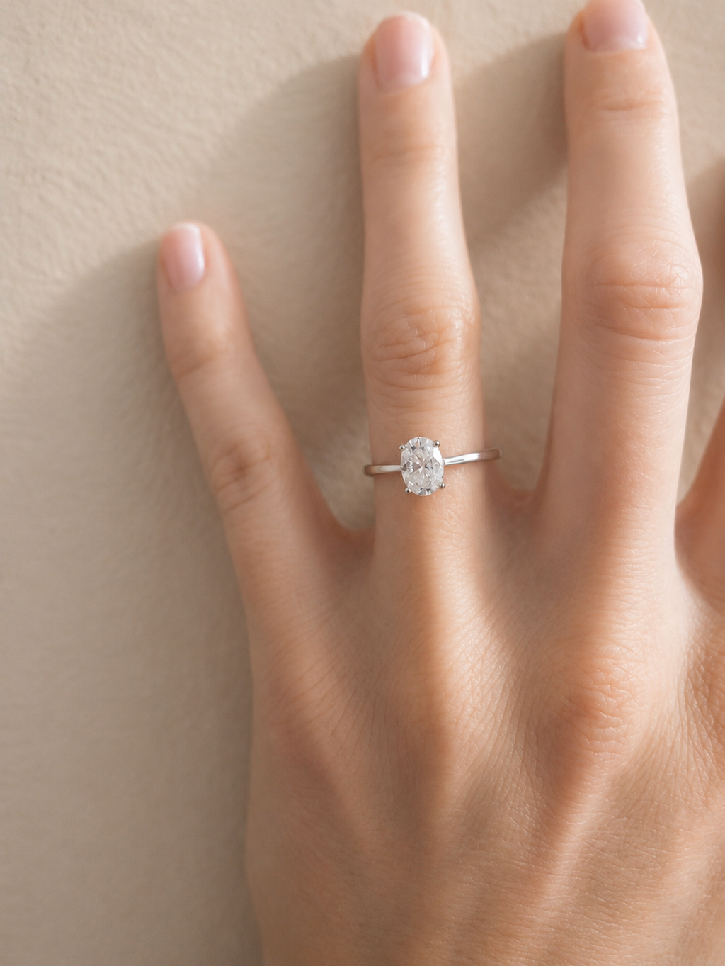 The Luna Oval Moissanite Ring