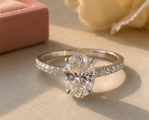 Evermore Moissanite Oval Ring