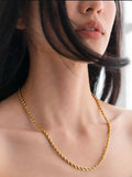 18K Gold PVD Rope Chain Necklace