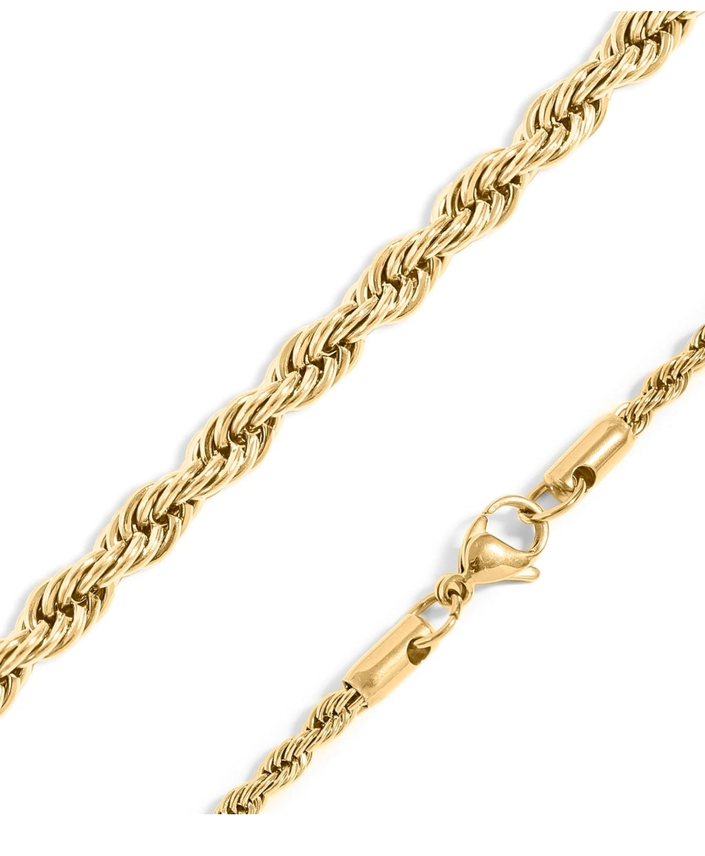 18K Gold PVD Rope Chain Necklace