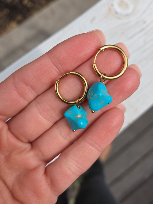 Blue Cove Turquoise Huggies