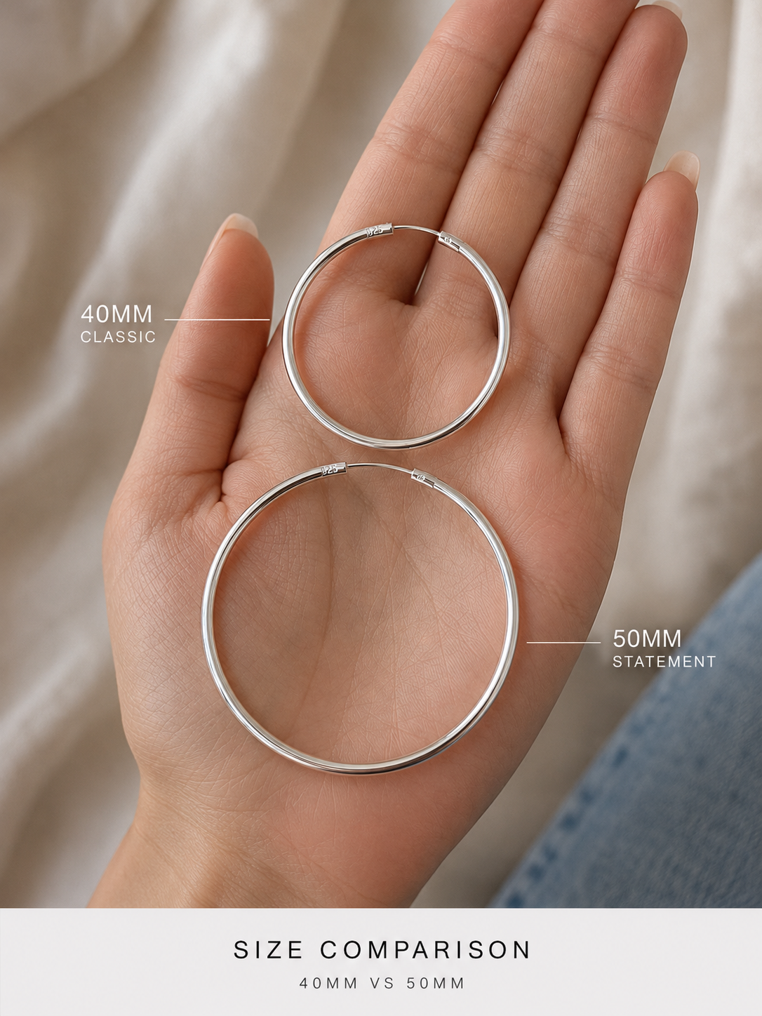 Sterling Silver Signature Hoops