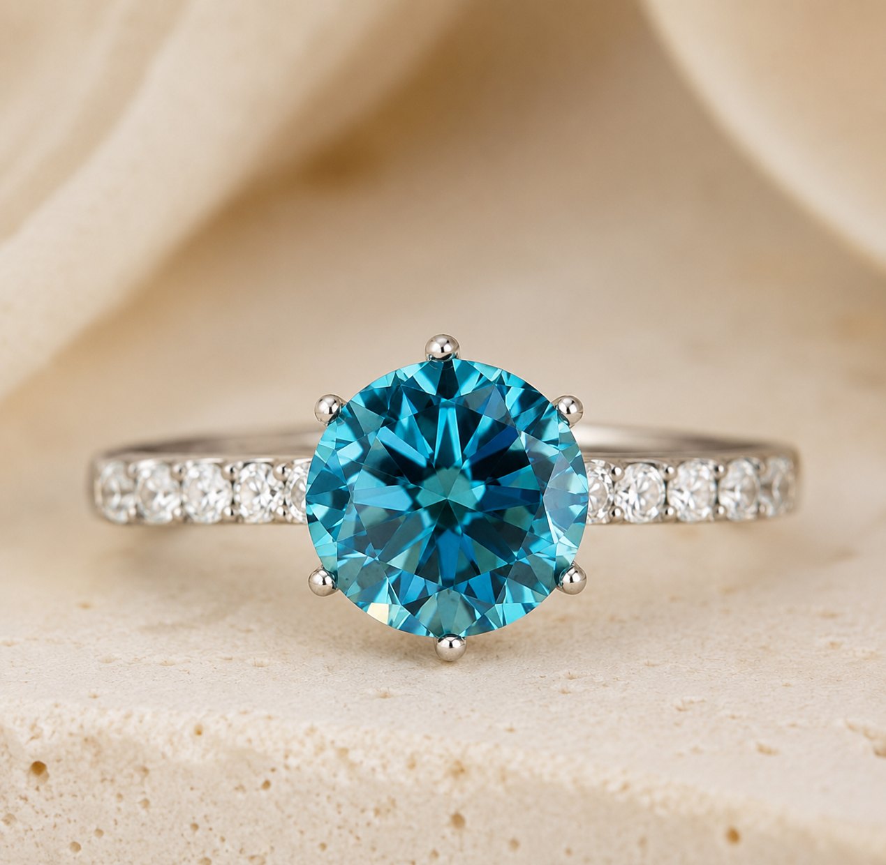 Living Waters Moissanite Ring