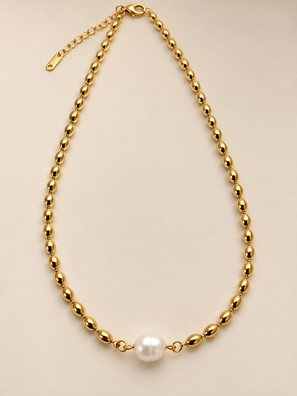 Golden Tide Pearl Necklace