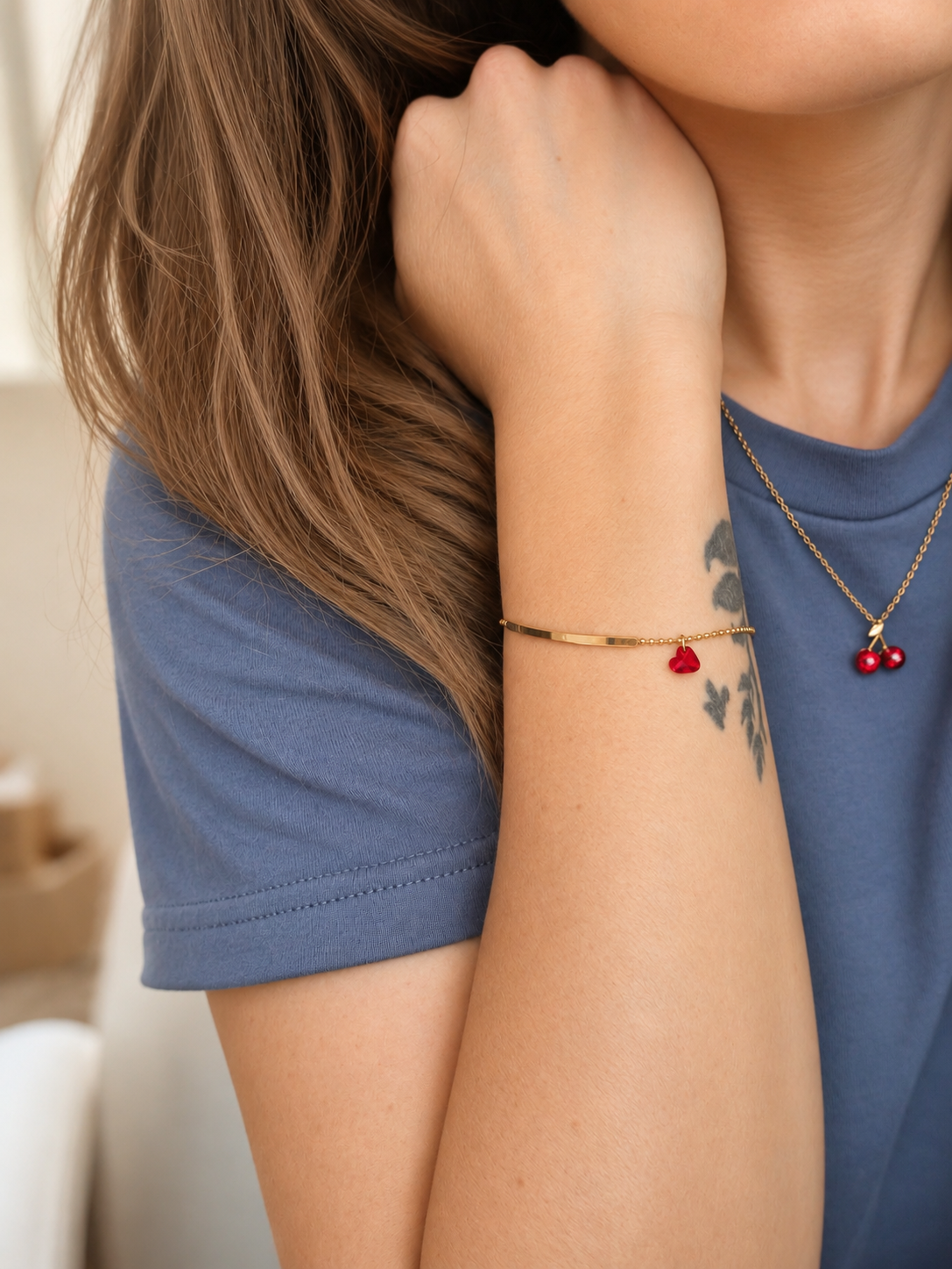 Rouge Heart Charm Bracelet