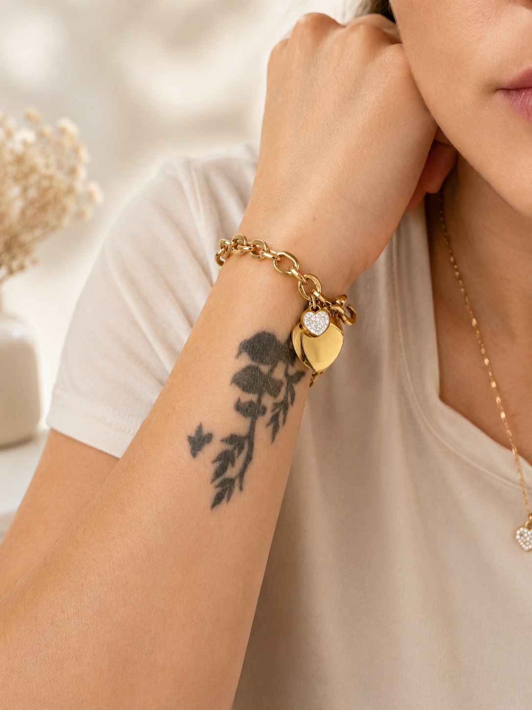 Gold Ever After Heart Bracelet