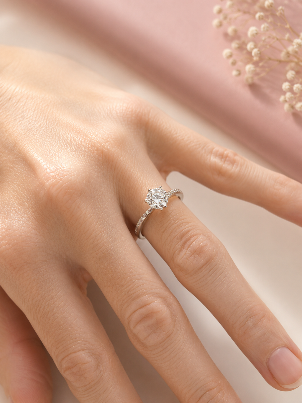 The Everly Moissanite Solitaire Ring