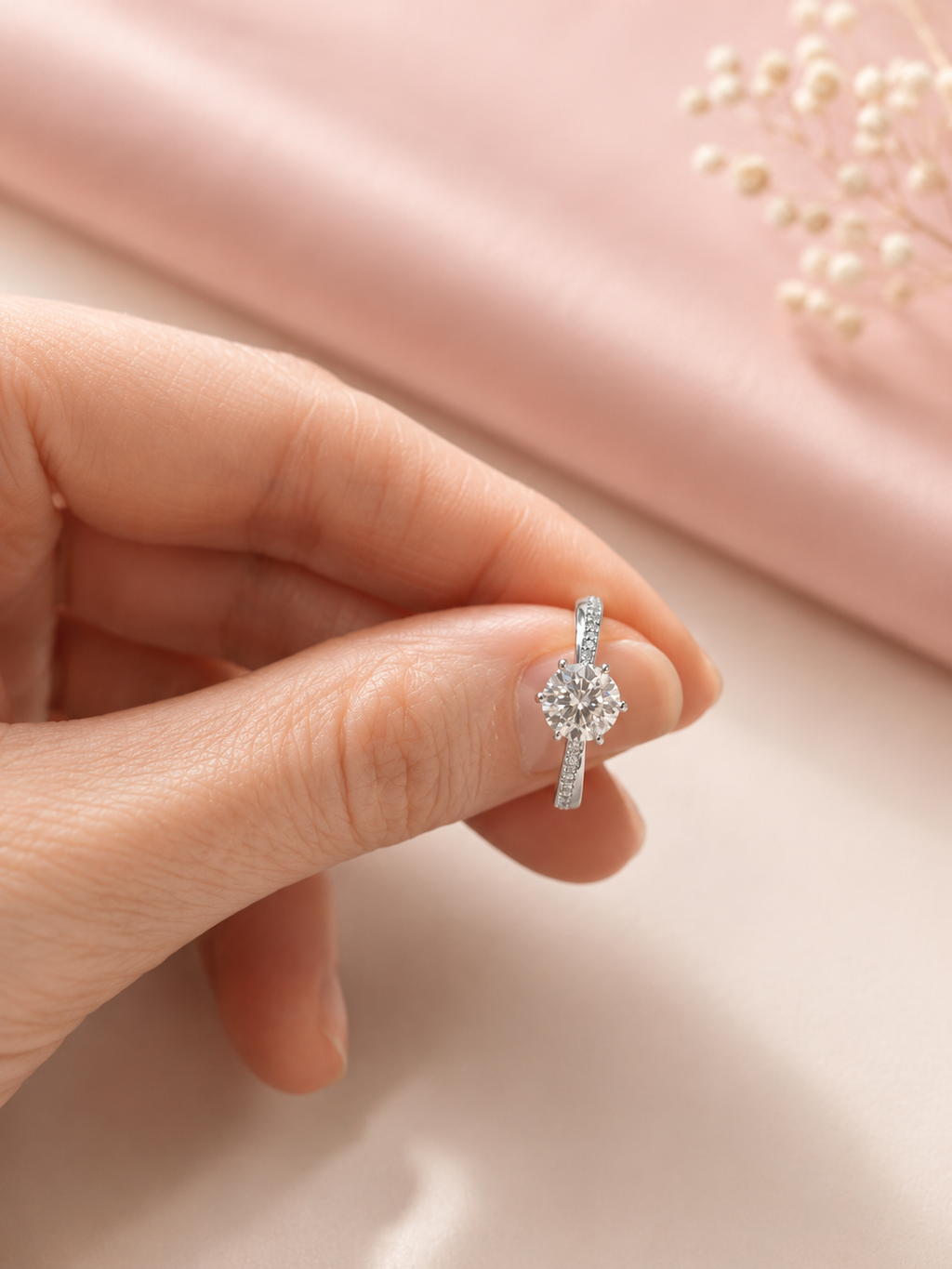 The Everly Moissanite Solitaire Ring