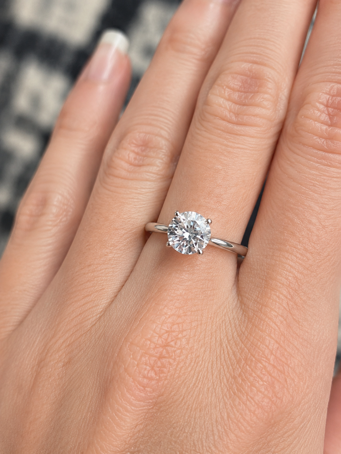 The Selah Moissanite Solitaire Ring