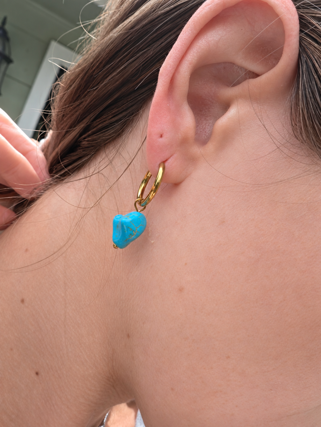 Blue Cove Turquoise Huggies
