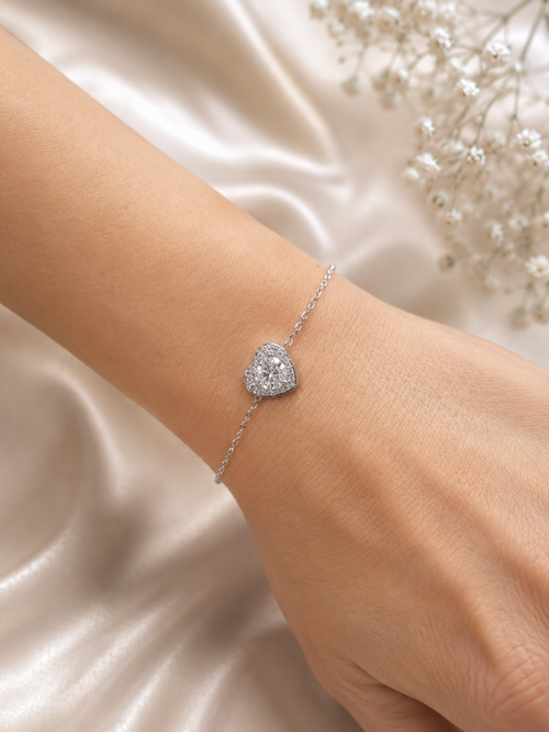 Eternal Heart Moissanite Bracelet