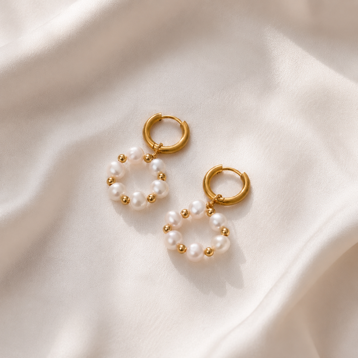 Pearl Halo Hoops