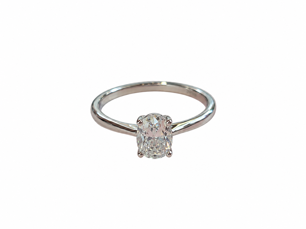 The Luna Oval Moissanite Ring