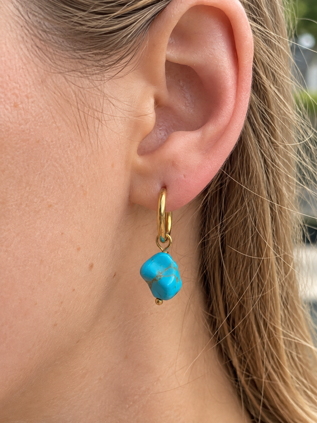 Blue Cove Turquoise Huggies