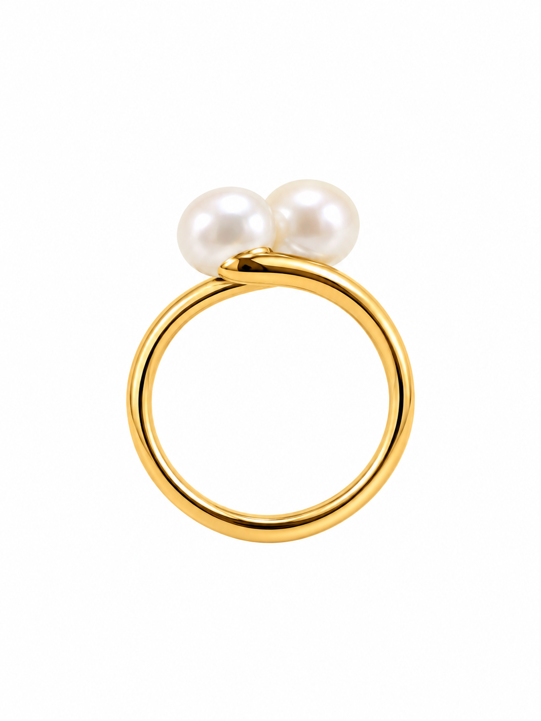 Twin Tides Pearl Ring