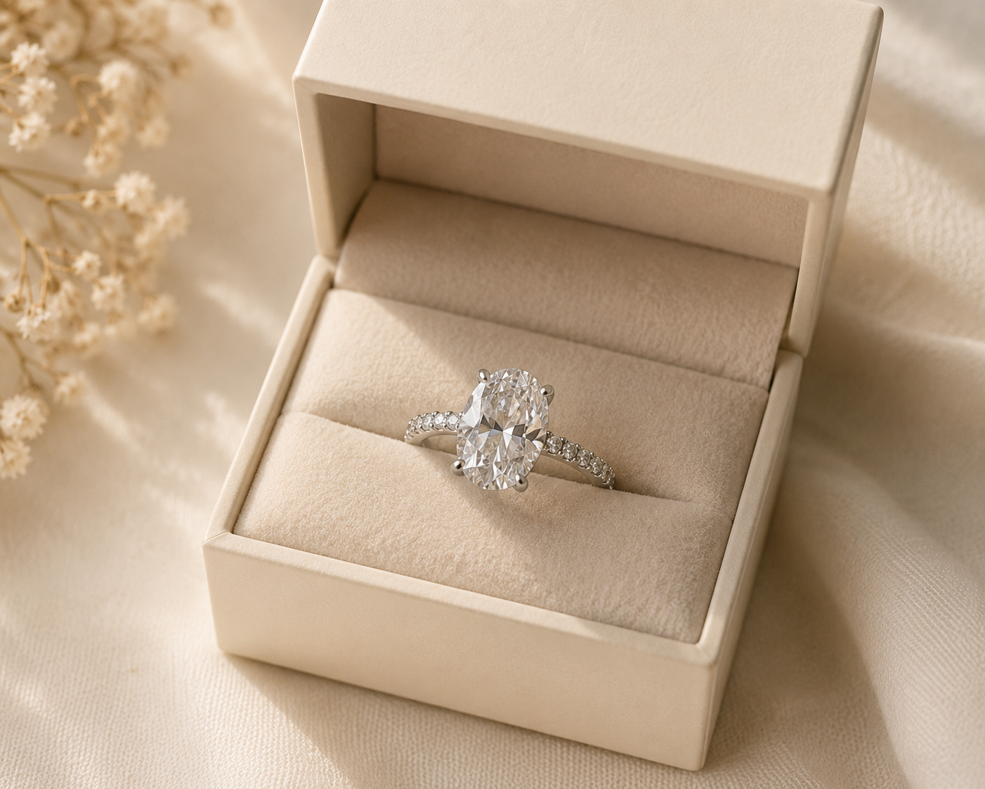 Evermore Moissanite Oval Ring