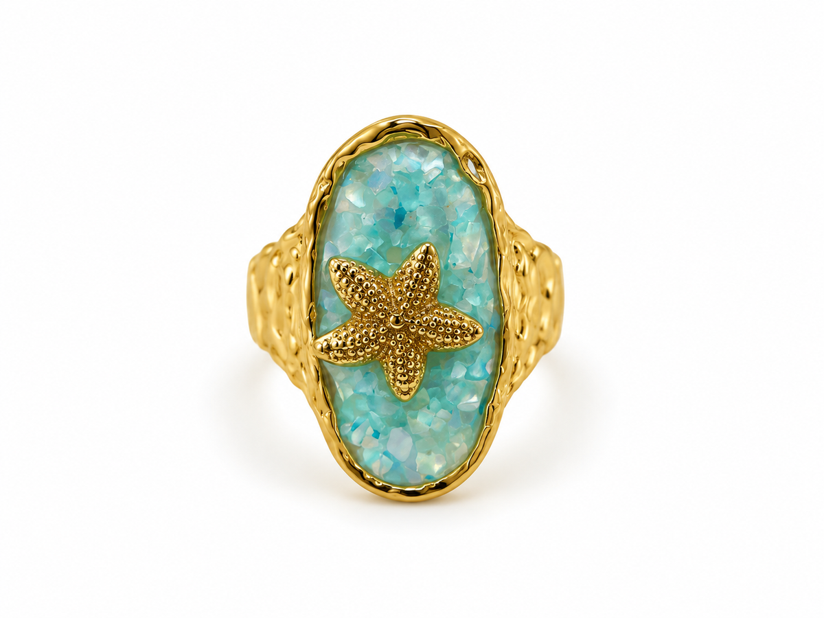 Sandy Tide Starfish Ring