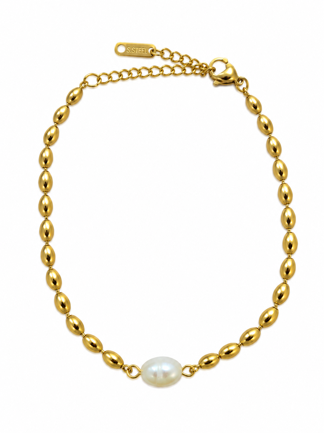 Golden Tide Pearl Bracelet