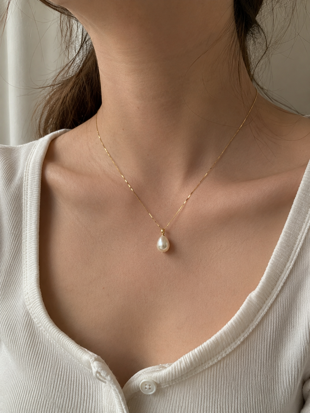 Freshwater Teardrop Pearl Necklace
