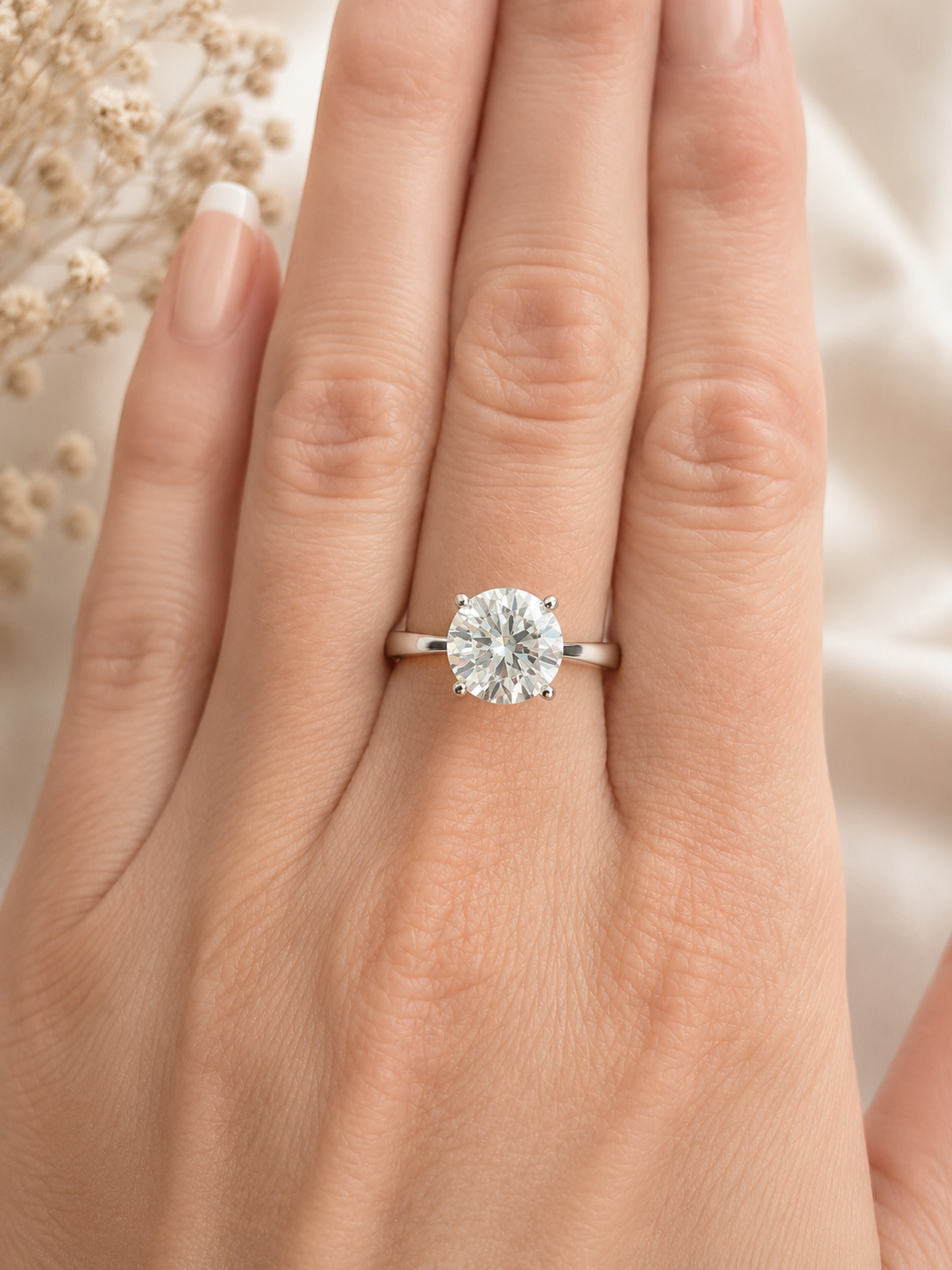 The Selah Moissanite Solitaire Ring
