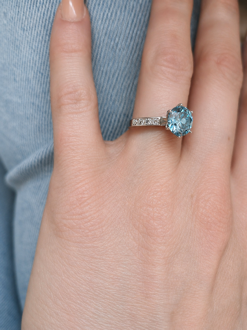 Living Waters Moissanite Ring