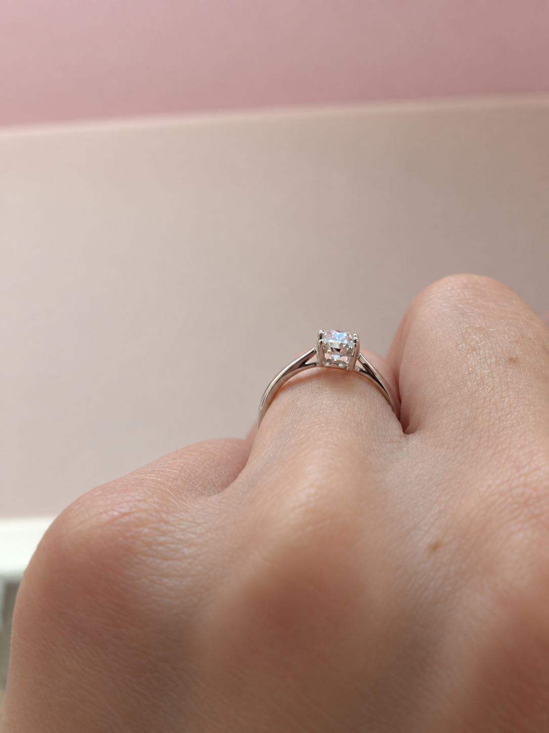 The Luna Oval Moissanite Ring