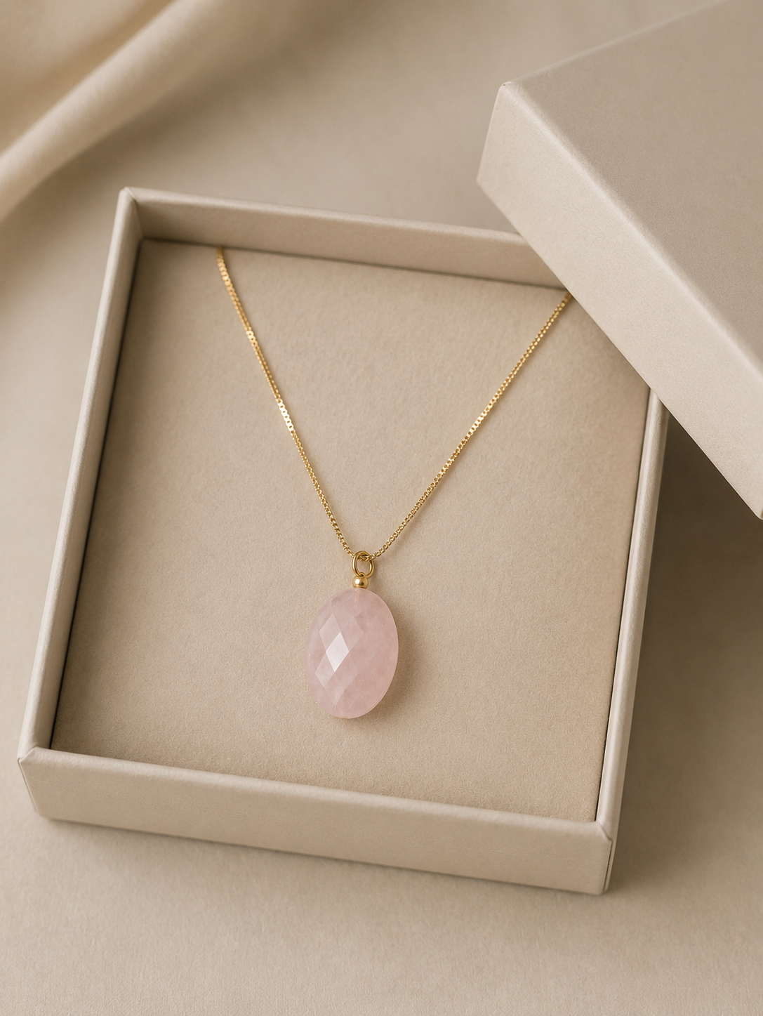 Lorraine Pink Quartz Necklace