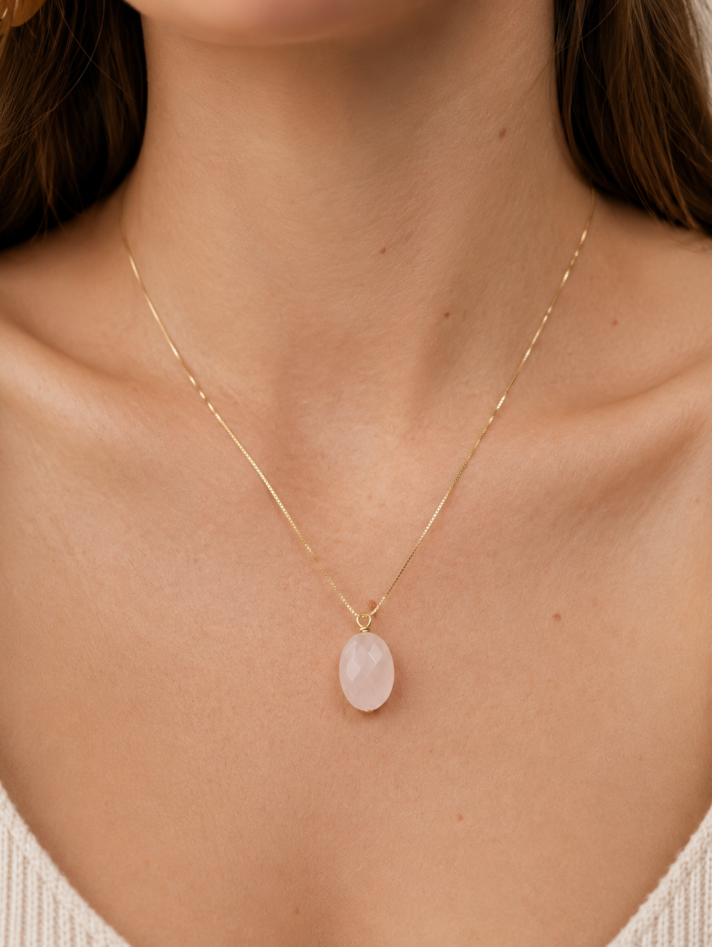 Lorraine Pink Quartz Necklace