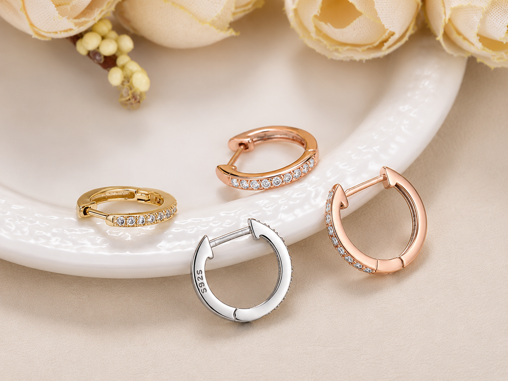 Heirloom Huggie Hoop Earrings