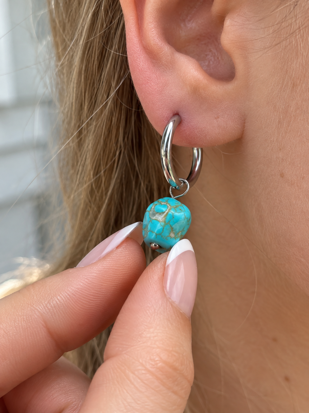 Blue Cove Turquoise Huggies