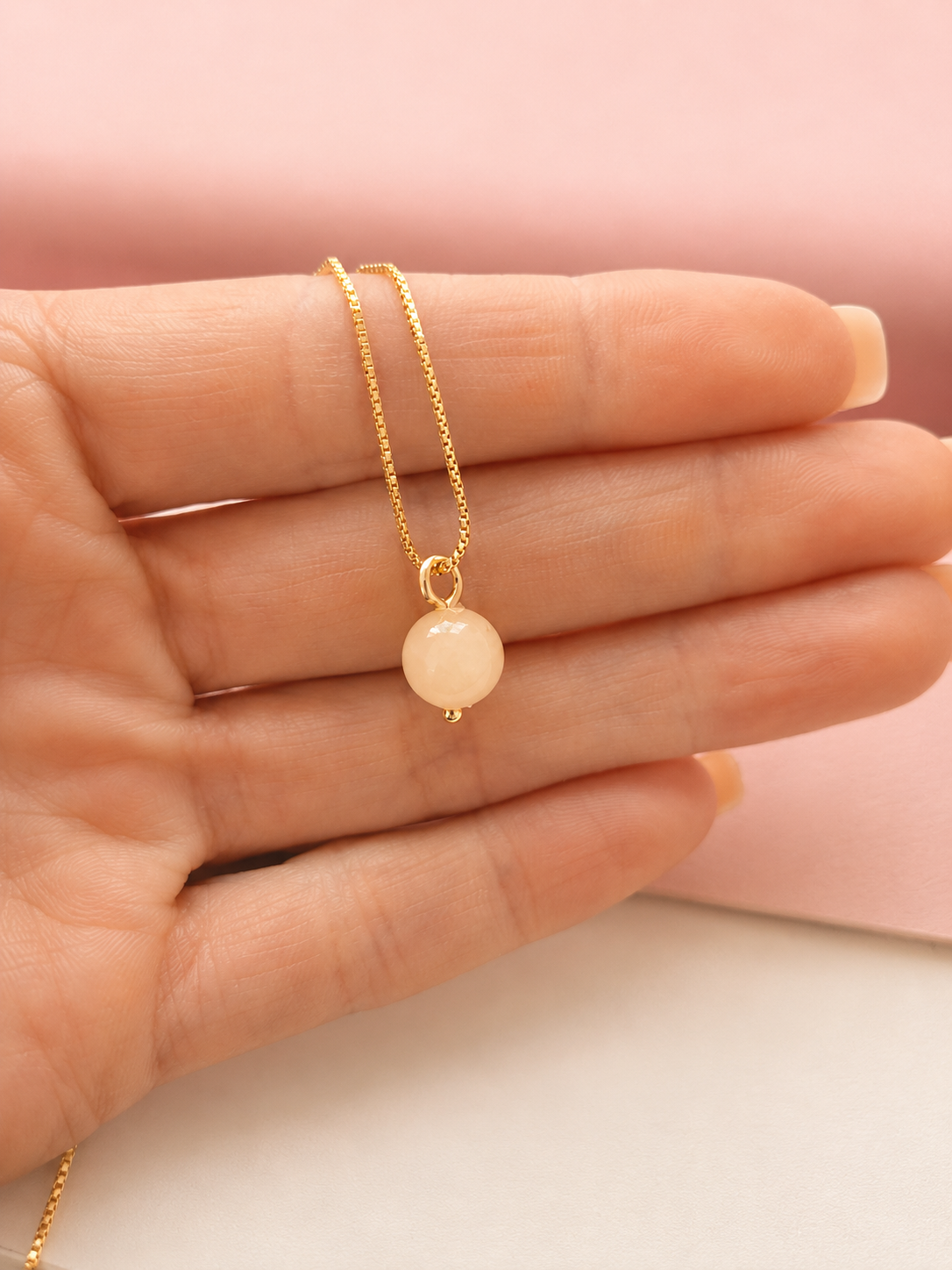 The Eden Peach Jade Necklace