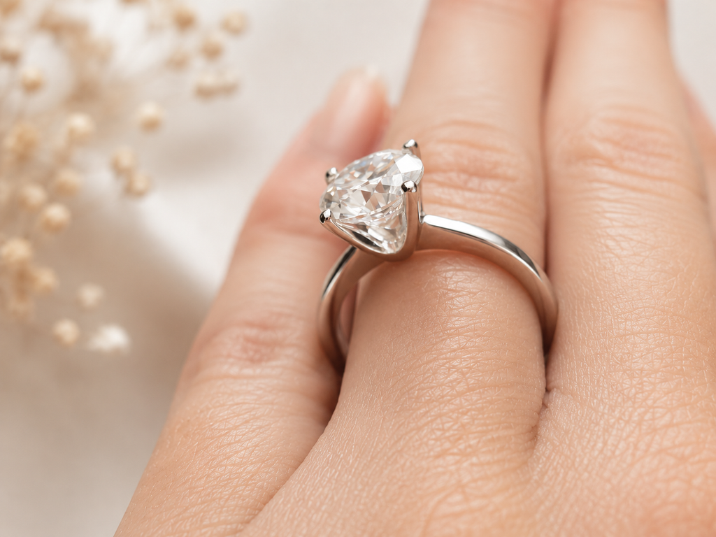 The Selah Moissanite Solitaire Ring