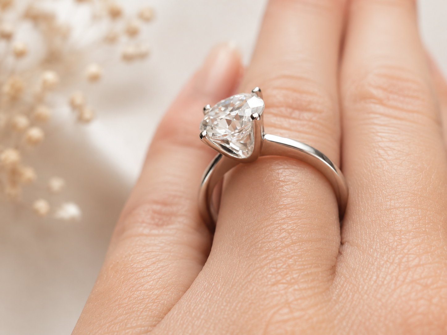 The Selah Moissanite Solitaire Ring
