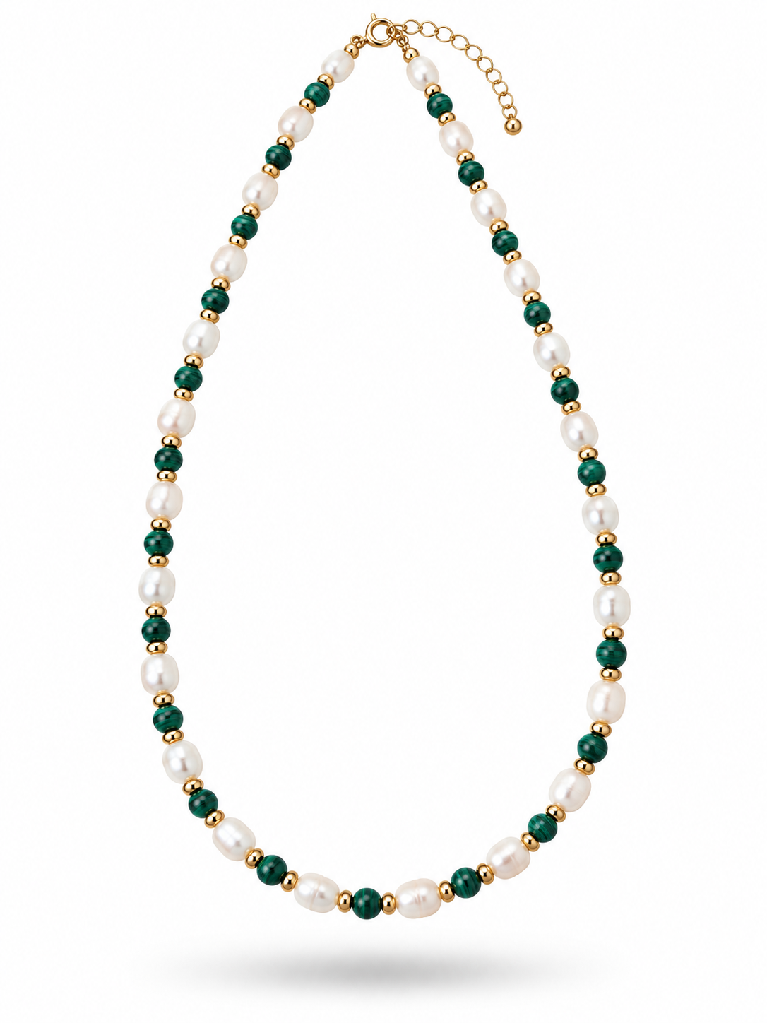 Malachite Shores Pearl Necklace