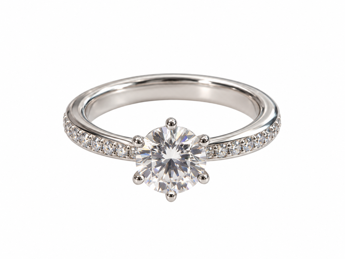 The Amanda Moissanite Solitaire Ring