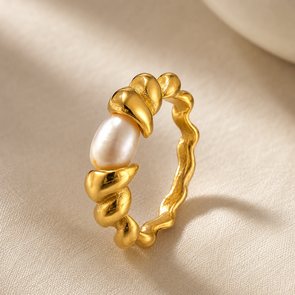 Sunlit Pearl Ring