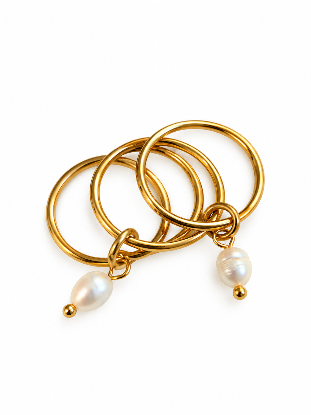 Tidal Embrace Freshwater Pearl Stacking Ring