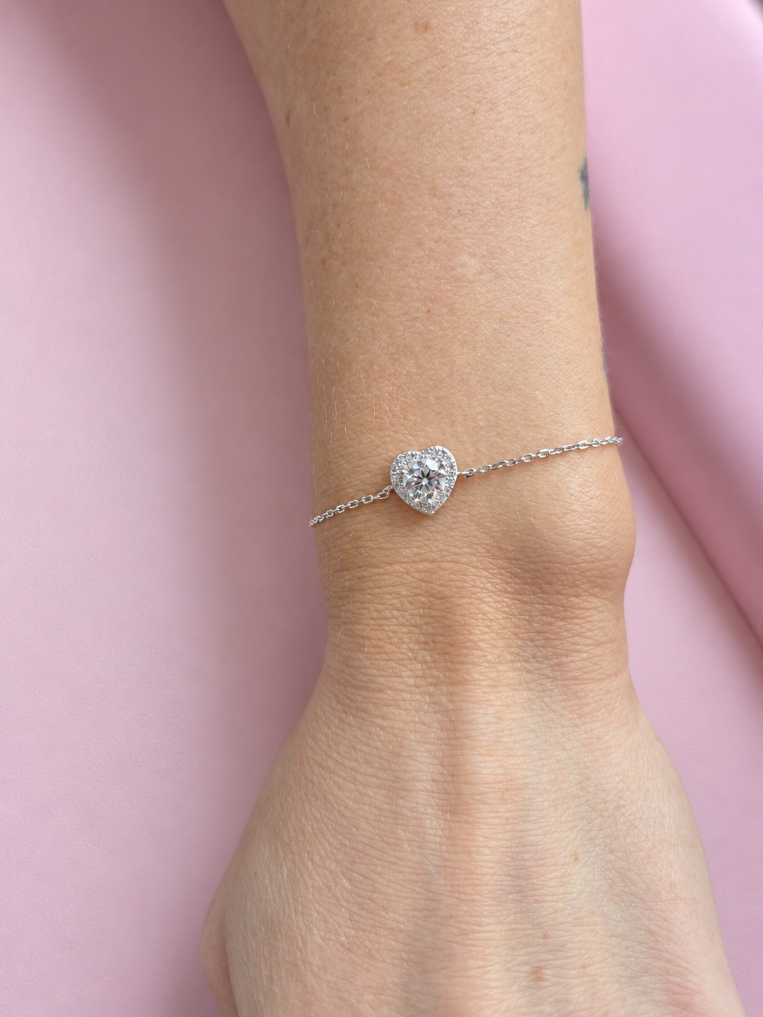 Eternal Heart Moissanite Bracelet