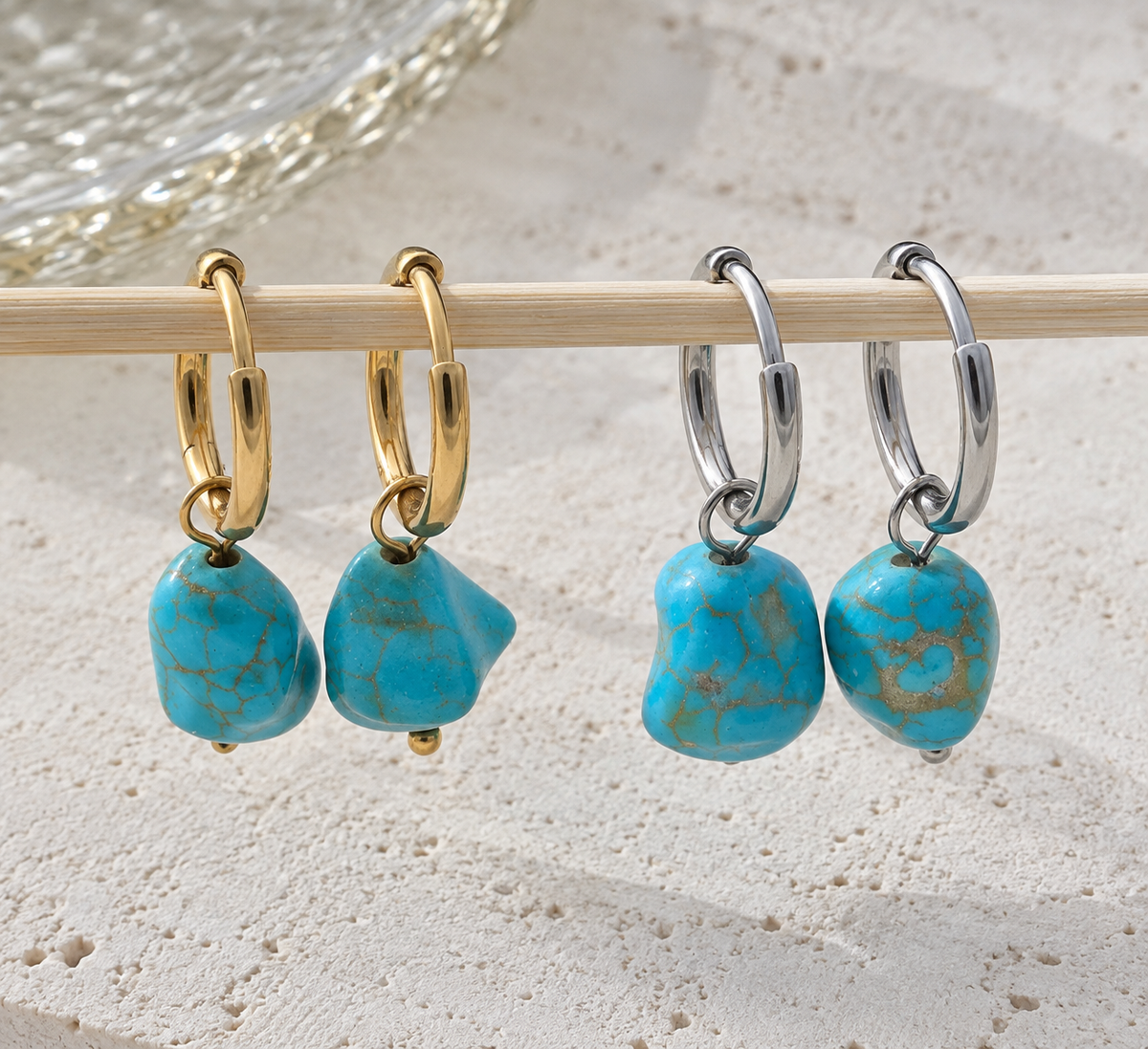 Blue Cove Turquoise Huggies