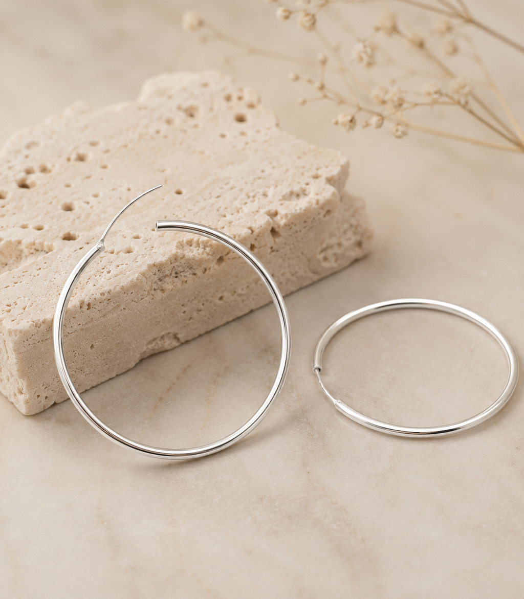 Sterling Silver Signature Hoops