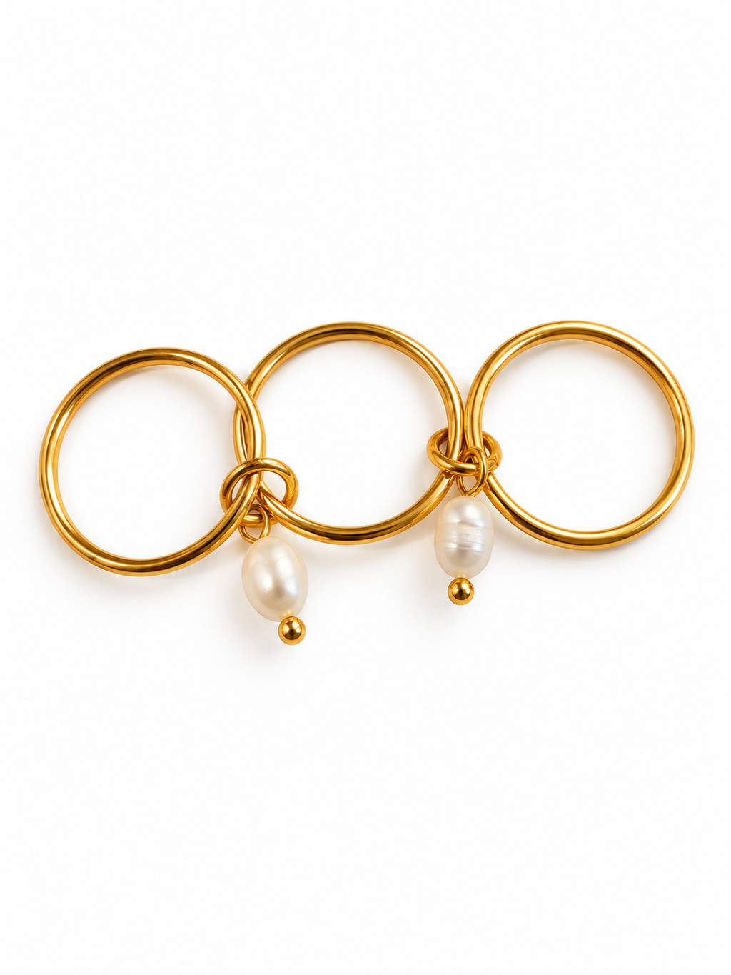 Tidal Embrace Freshwater Pearl Stacking Ring