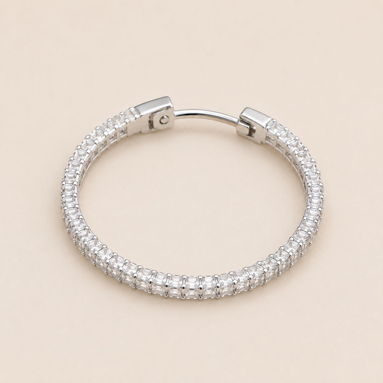 Starlight Moissanite Hoop Earrings