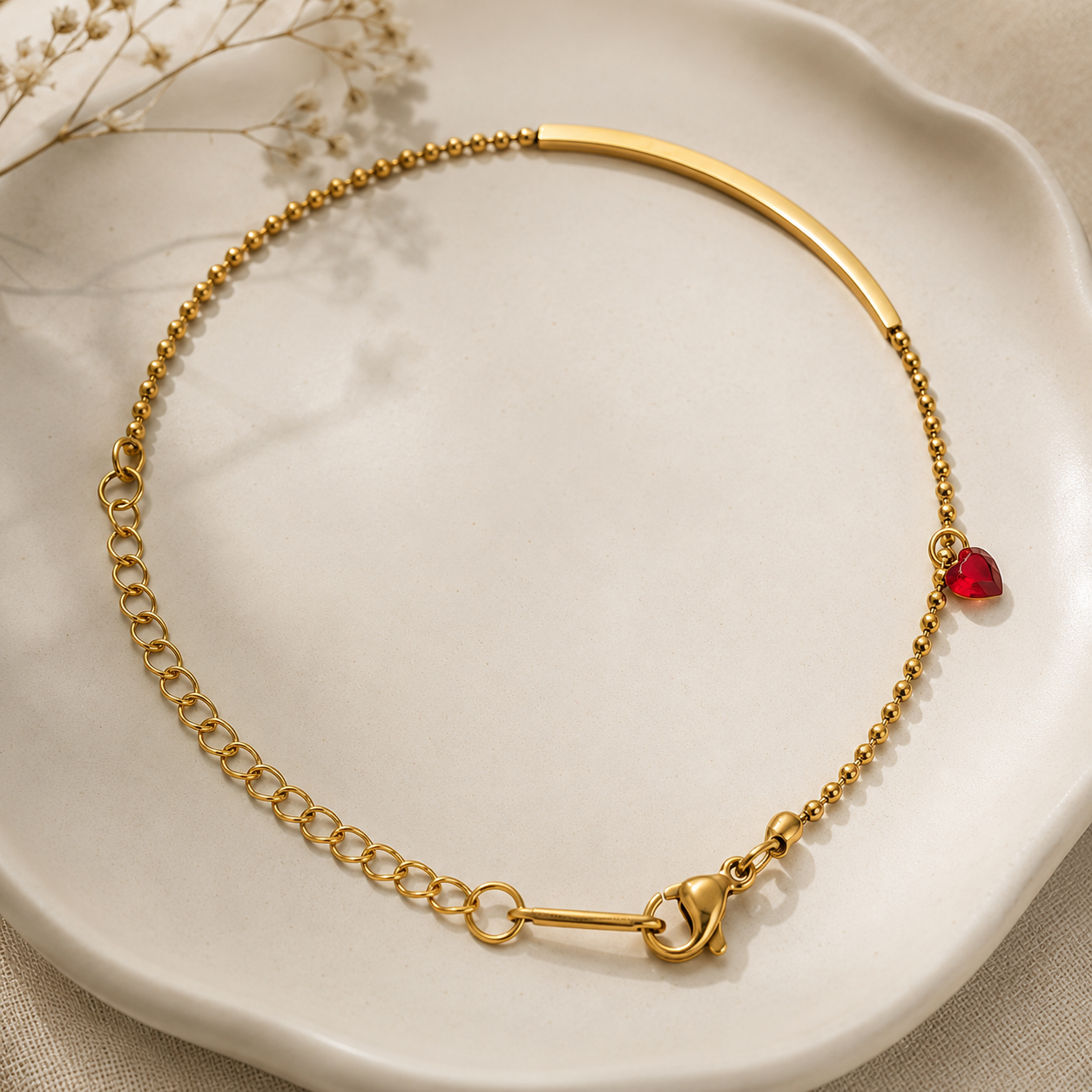 Rouge Heart Charm Bracelet