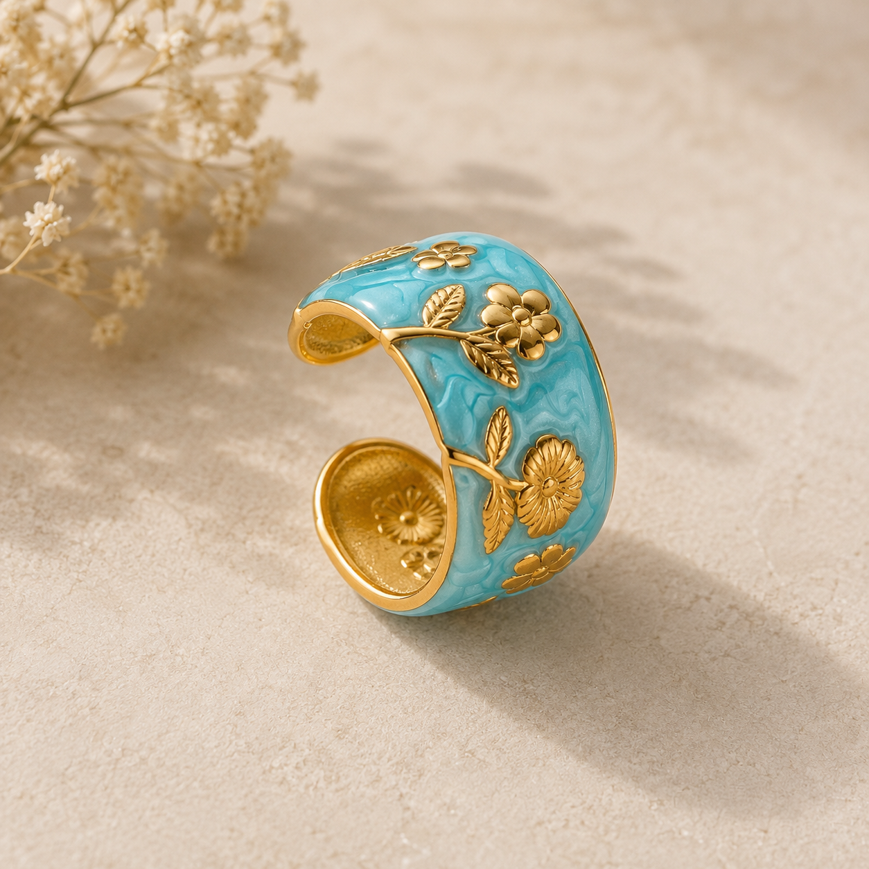 Wild Child Enamel Cuff Ring