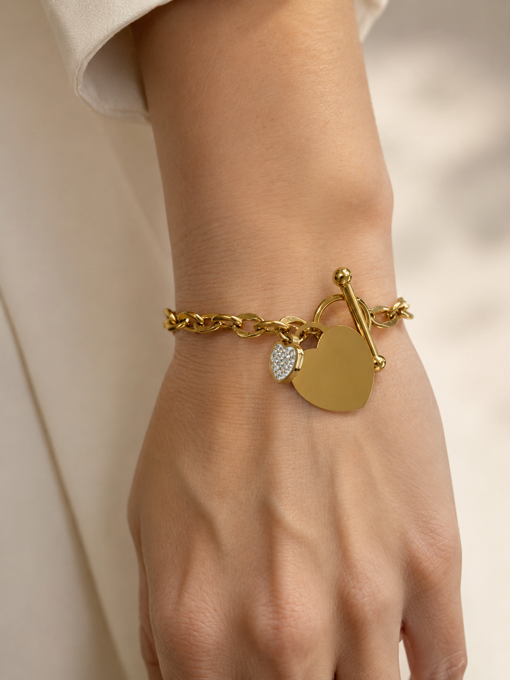 Gold Ever After Heart Bracelet