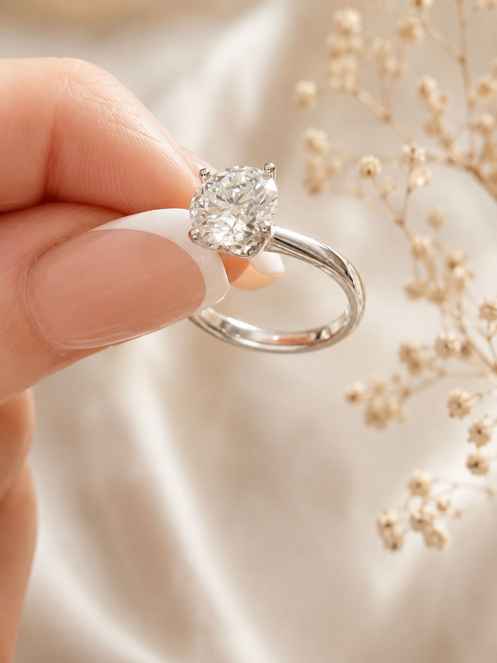 The Selah Moissanite Solitaire Ring