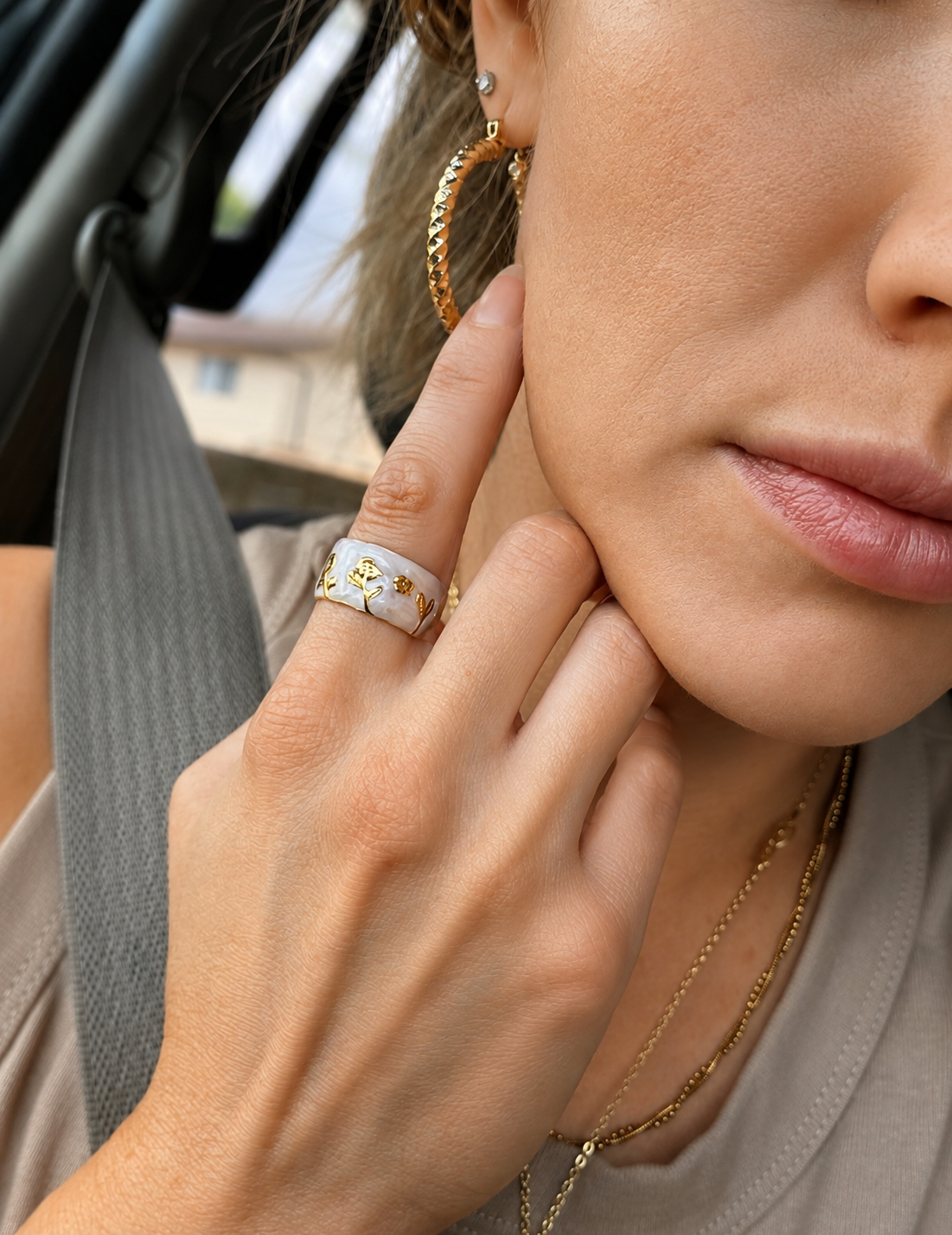 Wild Child Enamel Cuff Ring